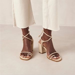 Heeled sandals from Alohas. Selling after my shoe size changed with pregnancy!